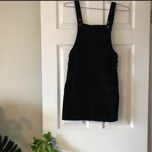 Black overall dress